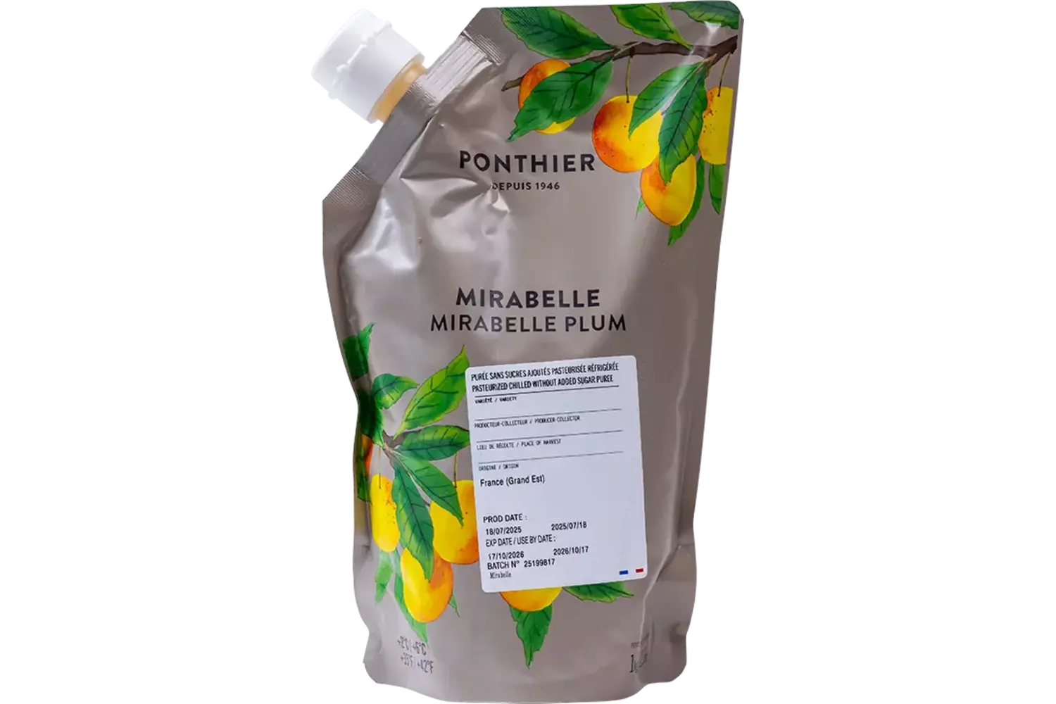 Fruitpuree mirabelle pruim 1kg stuk 1
